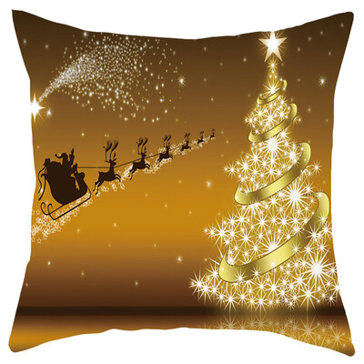 

Siaonvr Merry Christmas Short Plush Pillowcase Sofa Pad Set Home Decoration 18x18 Inch