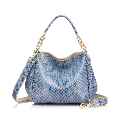 

REALER brand new female genuine leather shoulder bag luxury handbags women bags designer serpentine prints crossbody bags 2017