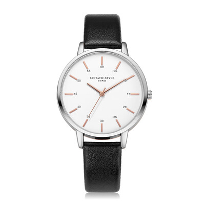 

Hot Sale Women Watches Silver Border Scale Disc Ladies Quartz Wristwatch Solid Color Leather Strap Clock Fashion Reloj Mujer