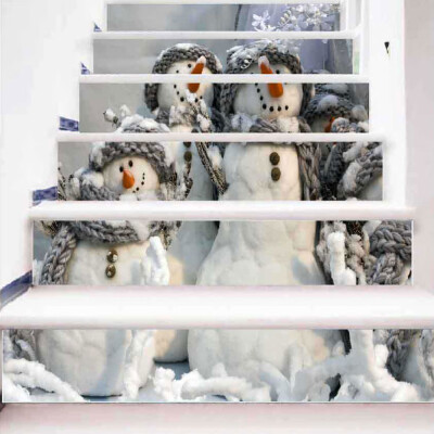 

Toponeto Christmas 3D Simulation stair stickers Waterproof Wall Stickers DIY Home Decor