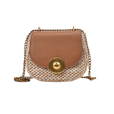 

Tailored Women Fashion New Beach Wild Messenger Shoulder Bag Solid Weaving Bag
