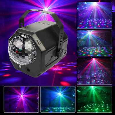 

Magic Ball Laser Light Party Laser Lights 2 Lens1 RGB Ball DJ Disco Stage Light Sound Activated for Christmas Halloween Decoratio