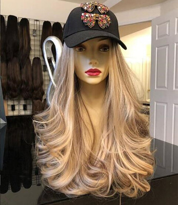 

Tailored Womens Fashion Wig Gold Synthetic Hair Long Wigs Wave Curly Wig
