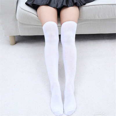 

Women Knit Cotton Over The Knee Long Socks Spring Thigh High Stocking Socks New