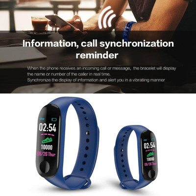 

M3 Blood Pressure Oxygen Heart Rate Monitor IP68 Waterproof Smart Bracelet