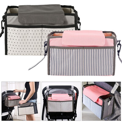 

Portable Mom Multifunctional Carrier Bag Baby Stroller Organizer for Diapers Clothes Towels Straps Hanging