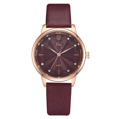 

Fashion Womens Watches Simple Disc Ladies Quartz Wristwatch Leather Strap Business Clock Bayan Kol Saati