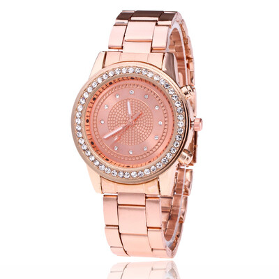 

Best selling full diamond-encrusted steel belt watch rhinestone sun-grain quartz watch European hot sale