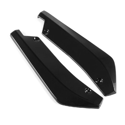 

2Pcs Car Universal Glossy Black Rear Bumper Lip Wrap Angle Splitters