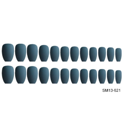 

24pcs Colorful Coffin Nails Matte False Nails Frosted Press On Nails Full Cover Medium Ballerina Artificial Nails Art Tips