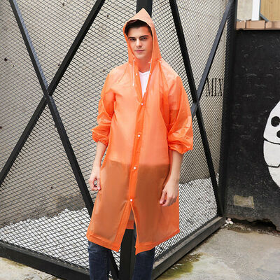 

EVA Raincoat Adult Poncho with Reusable Hood Waterproof for Festivals or Camping
