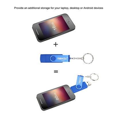 

MaiKou 2-in-1 USB 30 Flash Drive USB Flash Disk Red&128GB