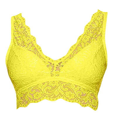 

Toponeto Fashion New Sexy Women Bra Lace Deep V Bralette Wireless Underwear Lingerie