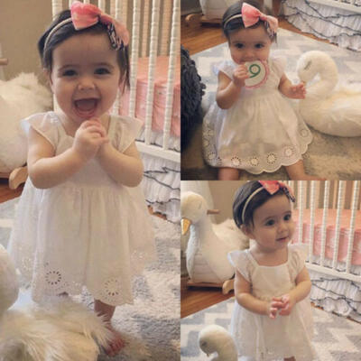

NEW Kids Baby Girls Swan White Party Pageant Dress Pants Shorts Outfits Clothes