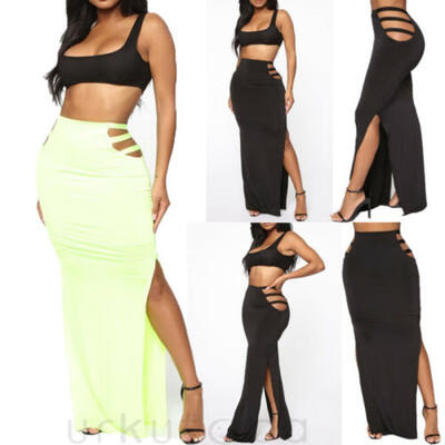 

Women Maxi Boho Plain Summer Beach Long Dress Skirt Evening Cocktail Party Ball