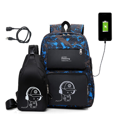 

Men Backpacks Luminous Printing Women Backbag High Quality School Bags For Teenage Girls Cute Bookbags Mochila