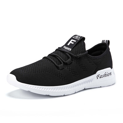 

New new mens shoes autumn Korean version of light breathable flying woven sports shoes mens wild couple running shoes wholesale