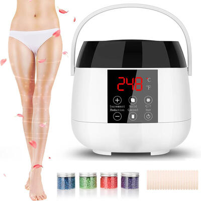 

Greensen Intelligent LED Display Wax Heater Set Hair Removal Wax Warmer Wax Beans Applicator Sticks US