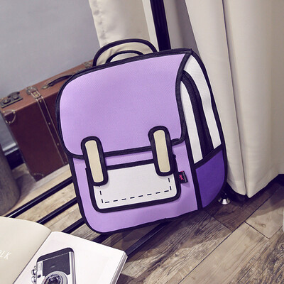 

Lin Miaomiaos schoolbag cartoon 3d girls school backpack student 2d school backpack