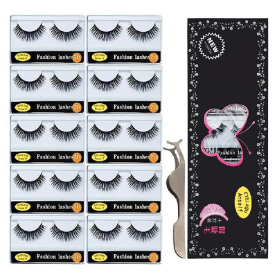 

Anself 10 Pairs Fake Eyelashes with False Lashes Applicator Long Thick Curly Lashes Makeup Lashes Strip for Eye Makeup