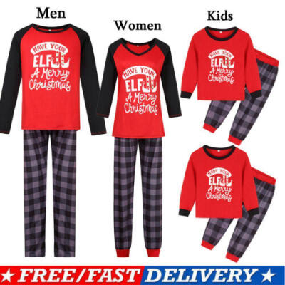 

Family Matching Christmas Pajamas Set Women Baby Kids Sleepwear Nightwear