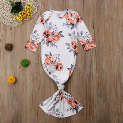 

Newborn Infant Baby Girl Floral Sleepwear Pajamas Robe Gown Cotton Clothes 0-24M