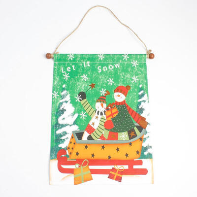 

The new Christmas flag canvas flag hanging hot Christmas decorations flags