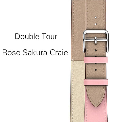 

Kebitt genuine leather men women double tour band For apple watch series 5 4 3 2 1 iwatch strap 38 40MM 42 44mm