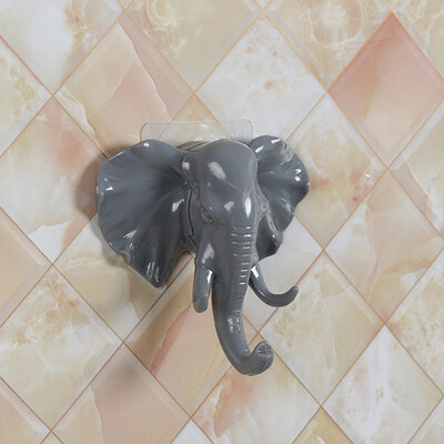 

Siaonvr Elephant Head Self Adhesive Wall Door Hook Hanger Bag Keys Sticky Holder BK
