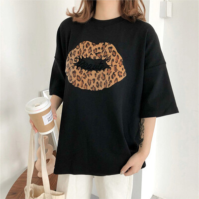 

Nomeni New Fashion Women Summer Korean Loose Pattern Short-sleeved T-shirt Tops