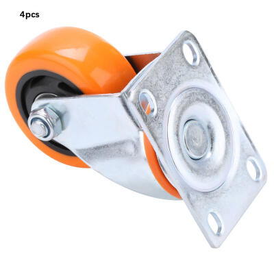 

Greensen 4pcs PVC Material Orange 75cm3in Caster Wheels 360° Universal Swivel 3-inch Casters Set