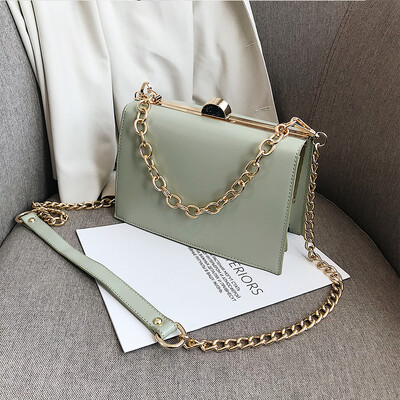 

Foreign air small bag female 2019 new wave Korean version of the casual retro temperament wild chain shoulder slung small square bag