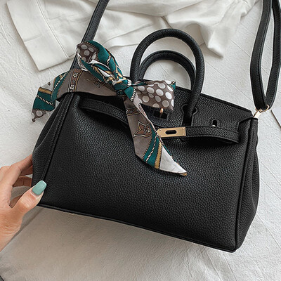 

In the summer of 2019 the new womens bag large bag single shoulder bag solid color simple one shoulder slant handbag