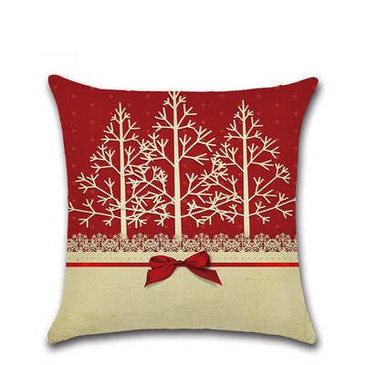 

Tailored Merry Christmas Pillow Cases Linen Sofa Cushion Cover Home Decor