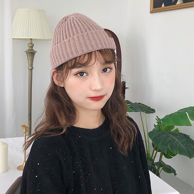

Ins hats women autumn&winter womens&winter dome-cap Korean-style black-and-white-cap street-cold-hat male