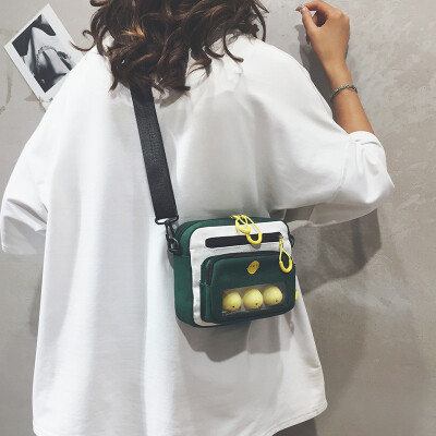 

Cute small bag female 2019 new Korean version of the wild foreign student single shoulder Messenger bag cartoon girl canvas bag