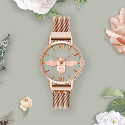 

Ladies watch ins original wind French minority waterproof atmosphere fashion student bees small delicate ladies watch