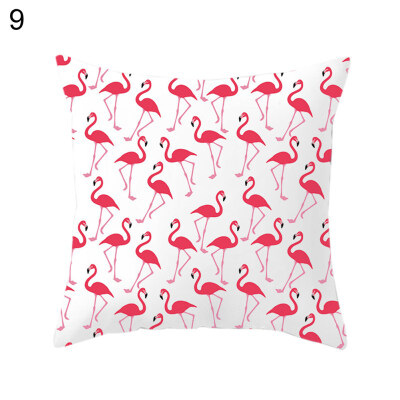 

Solid Color Flamingo Soft Throw Pillow Case Cushion Cover Sofa Bed Car Decor