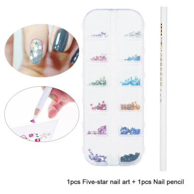 

Toponeto Mermaid Nail Gradient Pearls Sequins Glitter Dazzling Manicure Nail Art Decorati