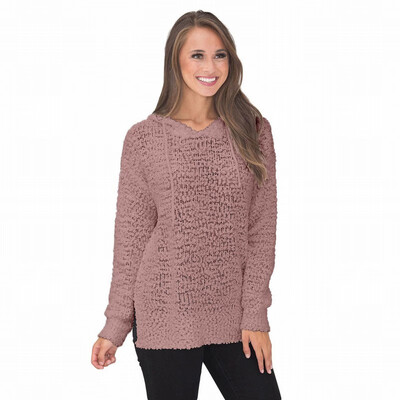 

Hooded sweater womens bottoming shirt long-sleeved knit sweater