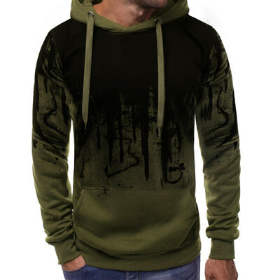 

Mens Long Sleeve Warm Hoodie Hoody Casual Sweatshirt Jumper Jacket Coat Top