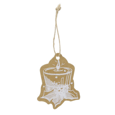 

Gobestart Merry Christmas Craft Paper Gift Tags Label Hanging Cards Xmas Printing 50PCS