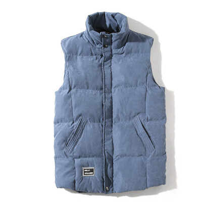 

Gobestart Mens Hoodie Autumn Winter Zipper Fashion Pure Color Waistcoat Vest Top Coat