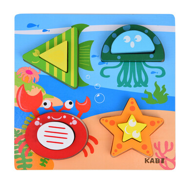 

Gotoamei 1PC Wooden Puzzle Educational Developmental Baby Kids Training Toy A