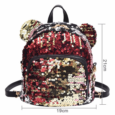 

Shining Women Sequins Backpacks Teenage Girls Travel Large Capacity Bags Portable Party Mini School Bags Shoulder Bag for Lady