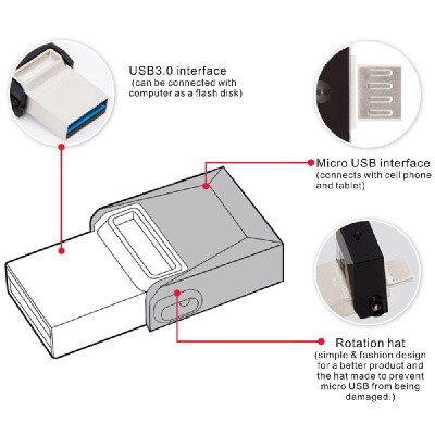 

Genuine Original Kingston DTDUO30 32G USB30 to Micro USB OTG Flash Pen Drive USB Disk for Phone PC Tablet