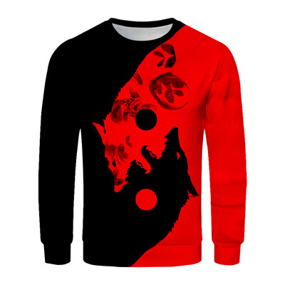

Toponeto Mens New Style Fashion T-Shirt With 3D Printing And Long Sleeves Sweater Blouse