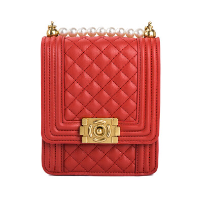 

Lingge pearl chain bag 2019 new Korean casual fashion wild single shoulder slung on the new small bag handbag