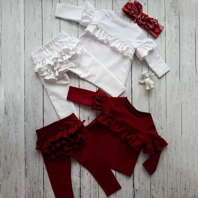 

Newborn Baby Girl Clothes Romper Shirt TopPants Leggings Outfits Set
