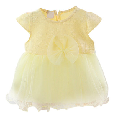 

Summer Girl Dress Bow-Knot Belt Dresses Princessborn Baby Infant Clothing Lace Dress Party Clothes For Children